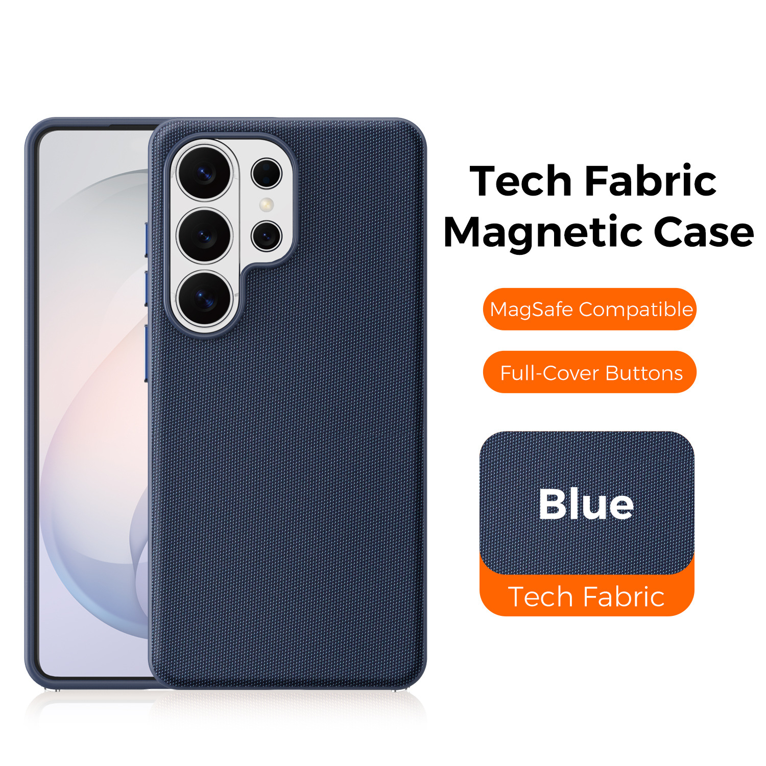 Compatible with Samsung S26 Ultra phone case, S25U wireless charging with built-in magnetic closure, and S24U fabric full-coverage protective case.