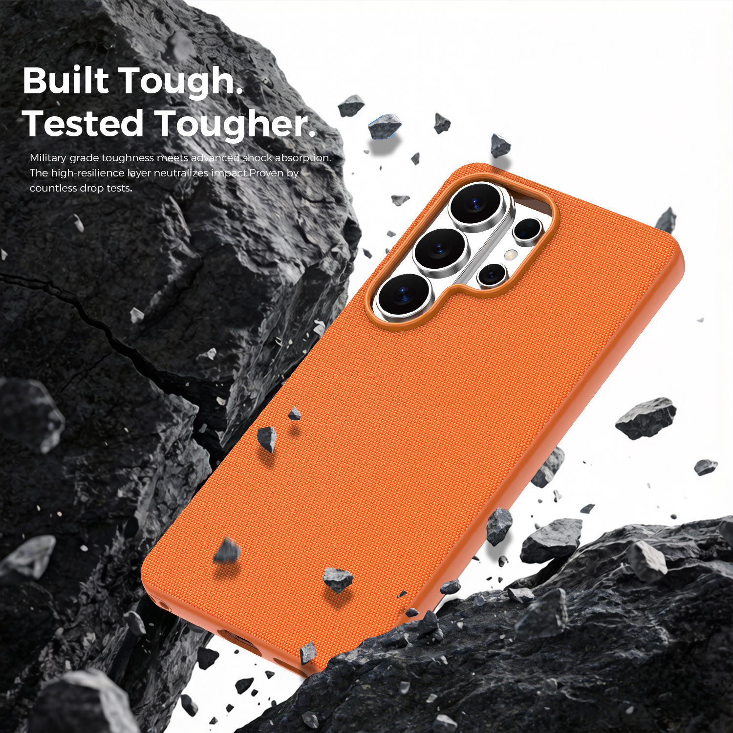 Compatible with Samsung S26 Ultra phone case, S25U wireless charging with built-in magnetic closure, and S24U fabric full-coverage protective case.