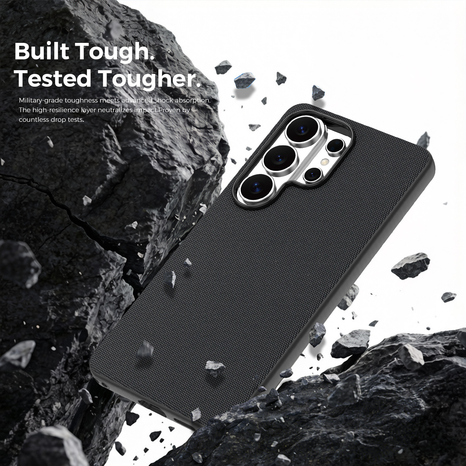 Compatible with Samsung S26 Ultra phone case, S25U wireless charging with built-in magnetic closure, and S24U fabric full-coverage protective case.