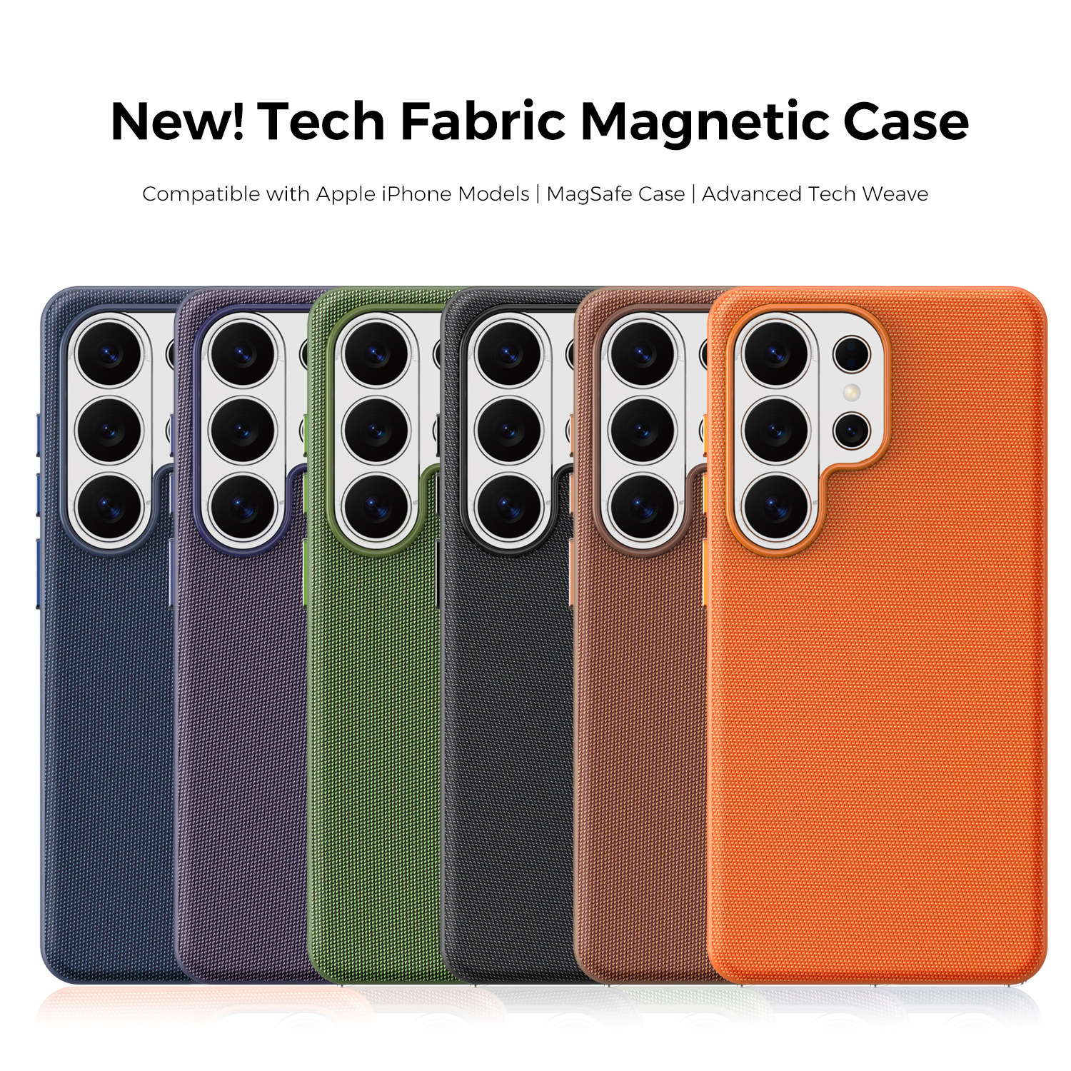 Compatible with Samsung S26 Ultra phone case, S25U wireless charging with built-in magnetic closure, and S24U fabric full-coverage protective case.