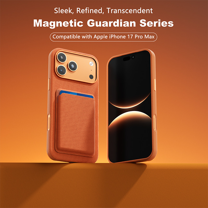 Compatible with Apple 17 Pro Max phone case, 16 Pro magnetic card holder, 15 Plus fabric texture, and 14 anti-drop protective case.