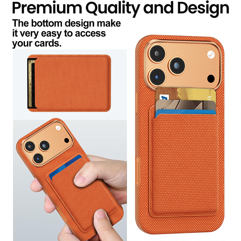 Compatible with Apple 17 Pro Max phone case, 16 Pro magnetic card holder, 15 Plus fabric texture, and 14 anti-drop protective case.