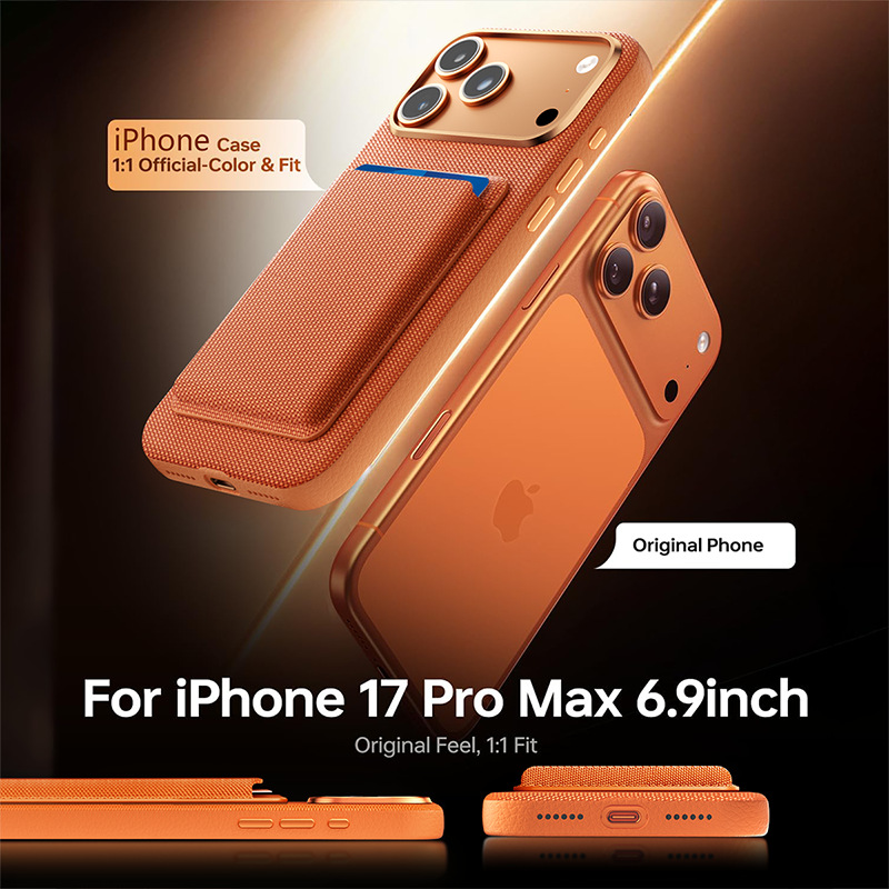 Compatible with Apple 17 Pro Max phone case, 16 Pro magnetic card holder, 15 Plus fabric texture, and 14 anti-drop protective case.