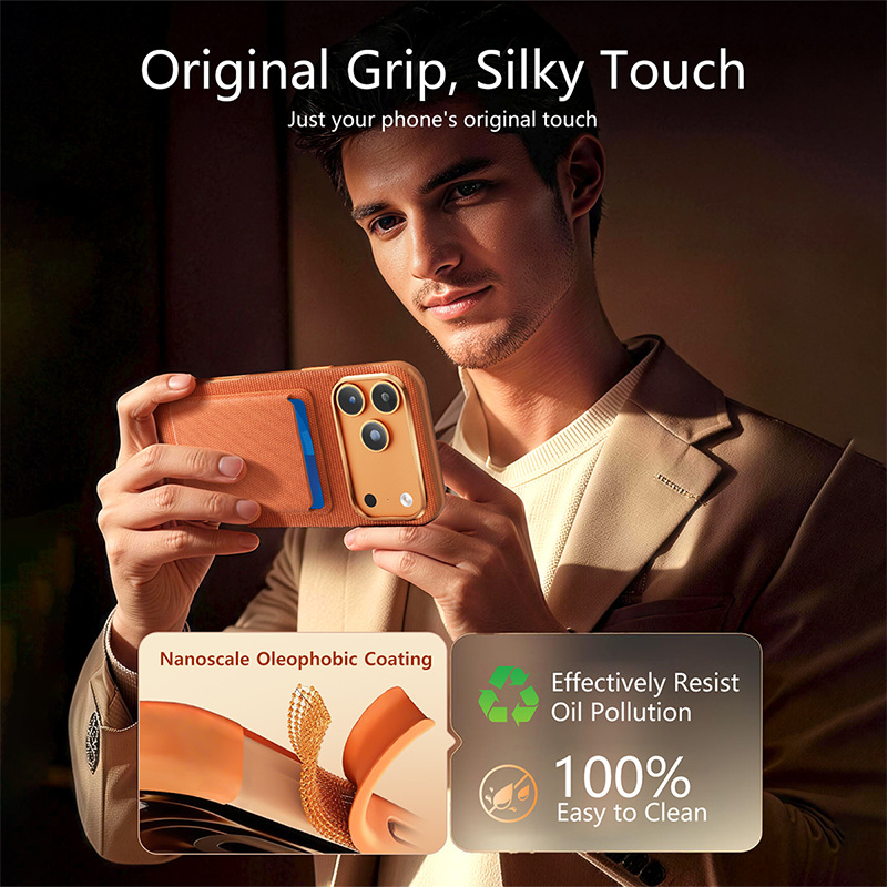 Compatible with Apple 17 Pro Max phone case, 16 Pro magnetic card holder, 15 Plus fabric texture, and 14 anti-drop protective case.