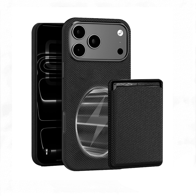 Compatible with Apple 17 Pro Max phone case, 16 Pro magnetic card holder, 15 Plus fabric texture, and 14 anti-drop protective case.