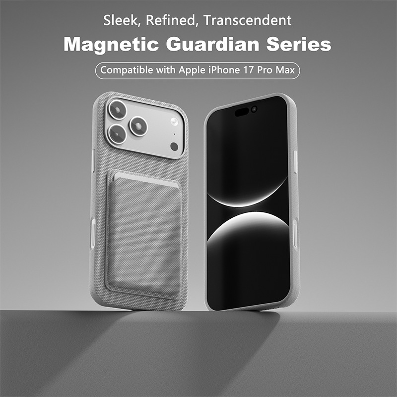 Compatible with Apple 17 Pro Max phone case, 16 Pro magnetic card holder, 15 Plus fabric texture, and 14 anti-drop protective case.