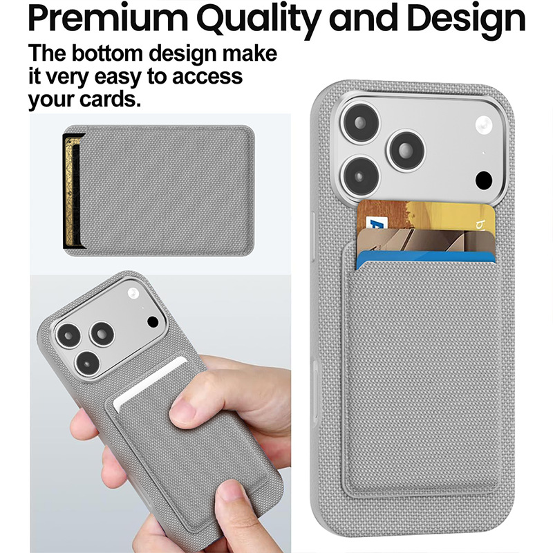 Compatible with Apple 17 Pro Max phone case, 16 Pro magnetic card holder, 15 Plus fabric texture, and 14 anti-drop protective case.