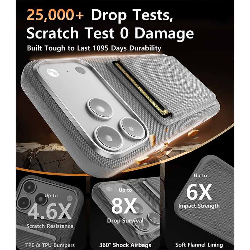 Compatible with Apple 17 Pro Max phone case, 16 Pro magnetic card holder, 15 Plus fabric texture, and 14 anti-drop protective case.