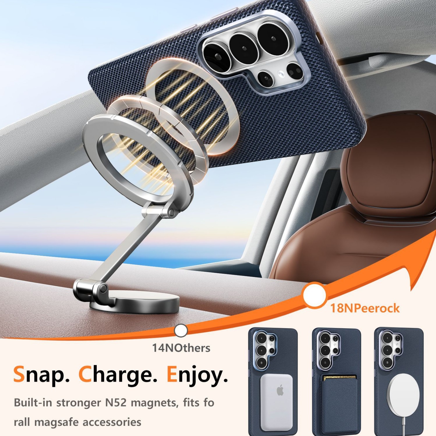 Compatible with Samsung S26 Ultra phone case, S25U wireless charging magnetic card holder, S24U electroplated fabric texture full coverage drop protection