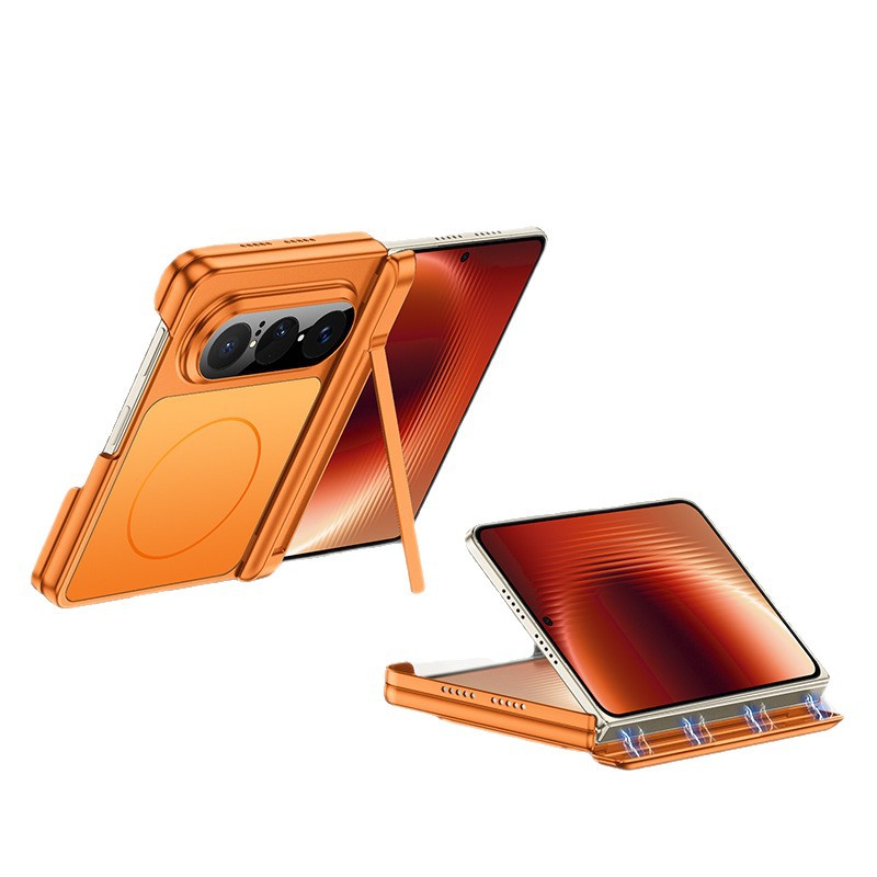 Compatible with Huawei PuraX Max phone case side stand, dual central axis magnetic wireless charging, instantly transforms into a 17-inch single back cover.