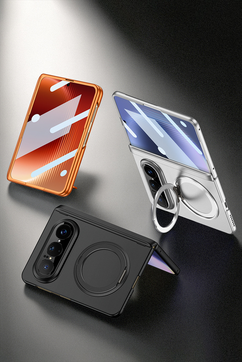 Compatible with Huawei PuraXMax phone case, rotating stand, wireless charging, magnetic swivel, full-coverage protective case.
