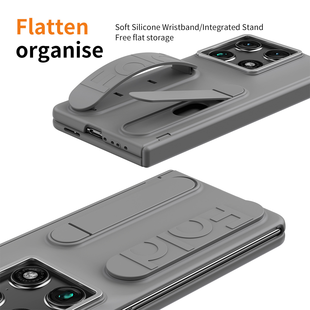 Compatible with Moto Razr Fold folding phone case, card slot holder, wrist strap, hinge case, screen protector, full-coverage protective case