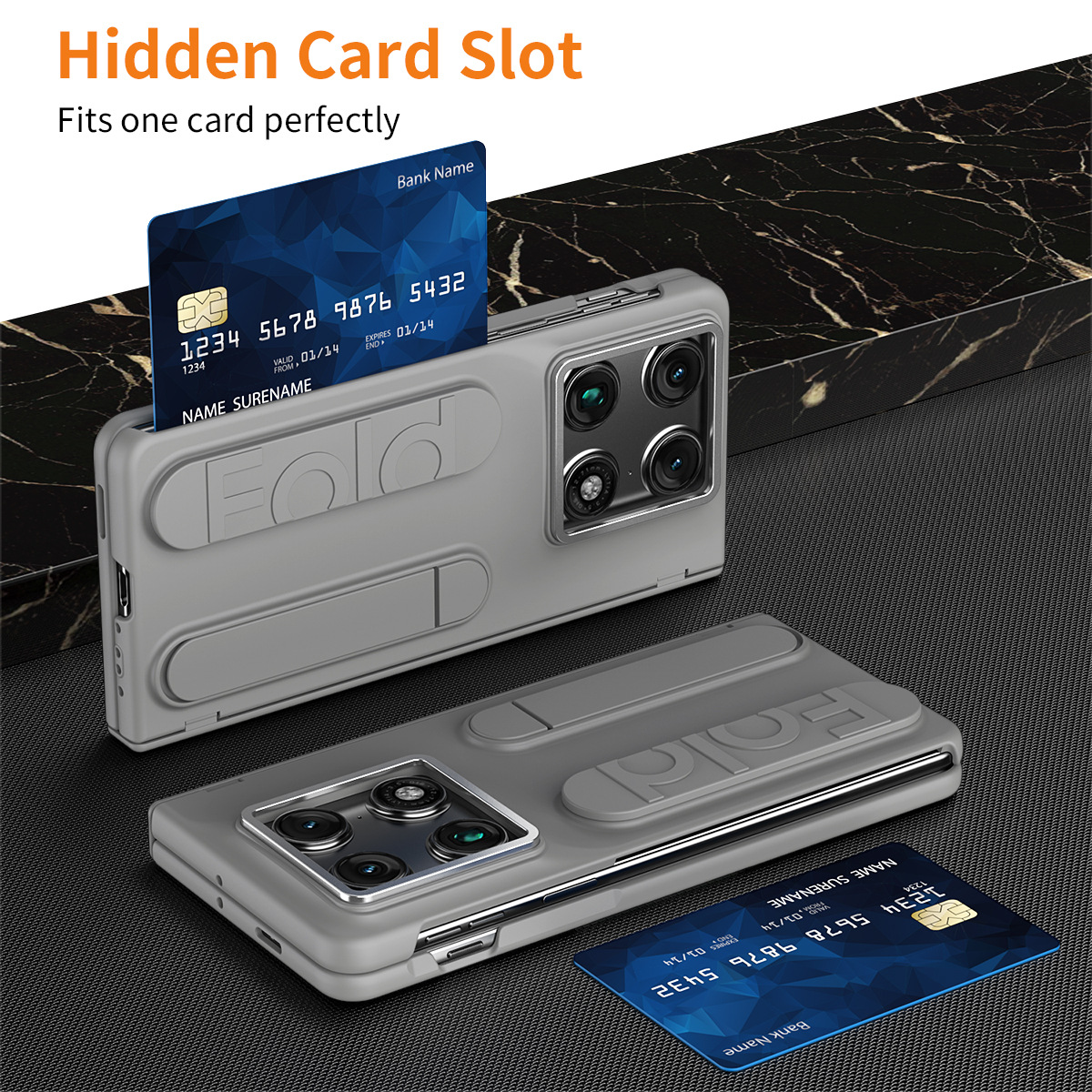 Compatible with Moto Razr Fold folding phone case, card slot holder, wrist strap, hinge case, screen protector, full-coverage protective case