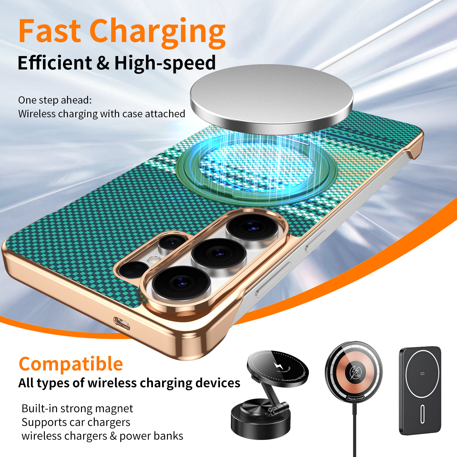 Compatible with Samsung S26 Ultra phone case, rotating magnetic stand, S25 Ultra frameless hard case, Kevlar texture
