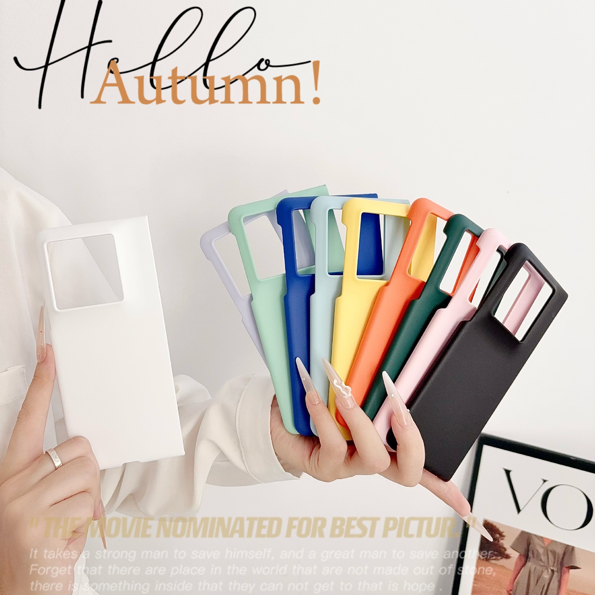Ultra-thin, skin-feeling macaron-colored Motorola foldable screen PC protective case for Moto Razr Fold phones.