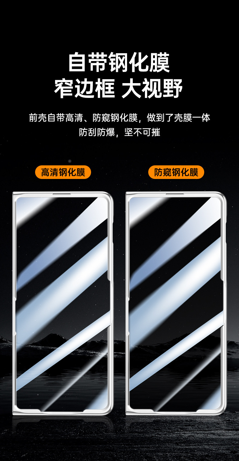 Compatible with Moto Razr Fold phone case, transparent electroplated, wireless charging, magnetic clasp, central axis case, full-coverage protective case.