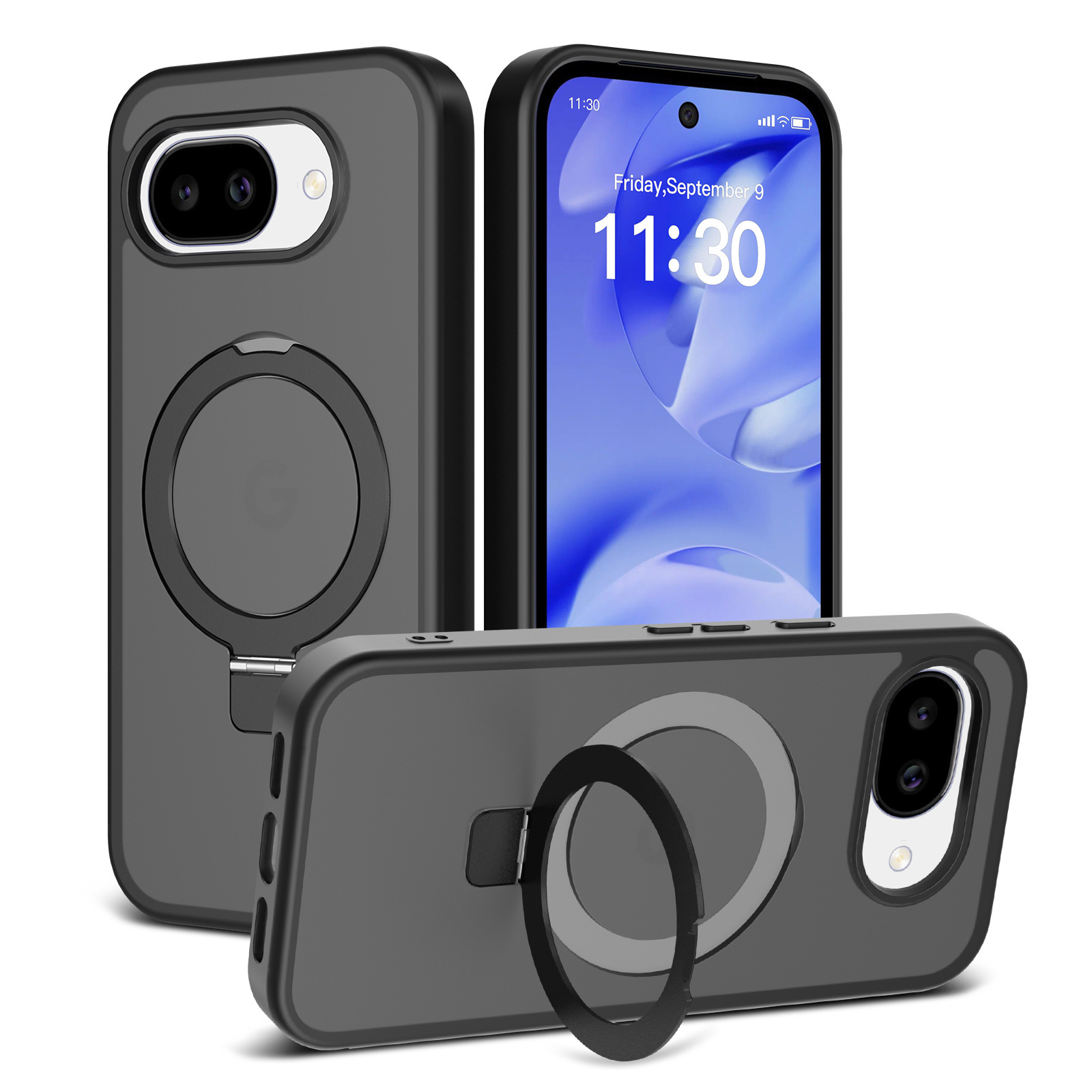 Compatible with Google 10 Pro XL phone case, MagSafe magnetic stand, Pixel 9A full-coverage drop-proof protective case.