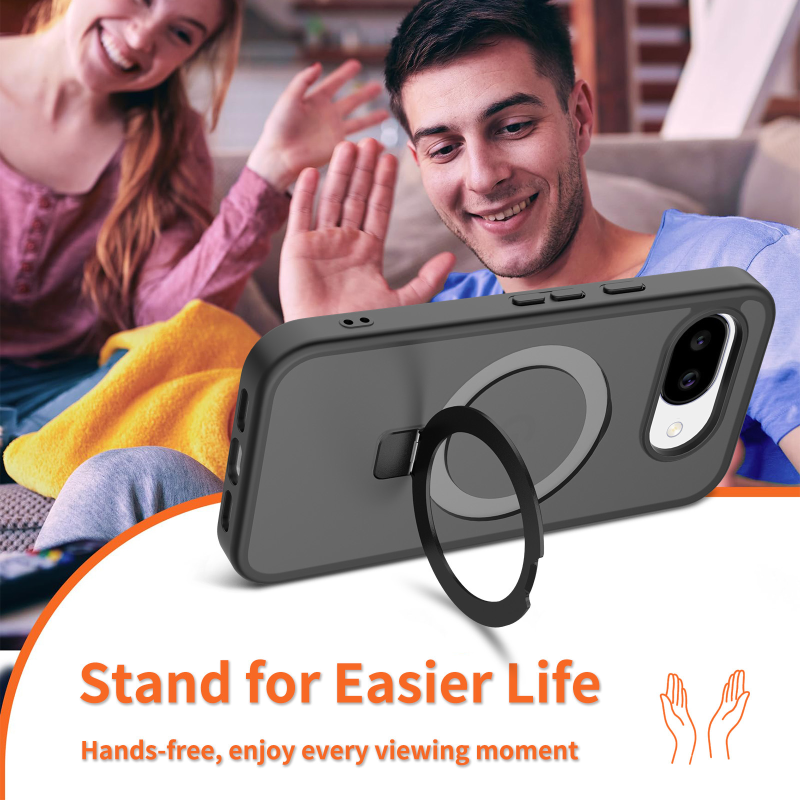 Compatible with Google 10 Pro XL phone case, MagSafe magnetic stand, Pixel 9A full-coverage drop-proof protective case.