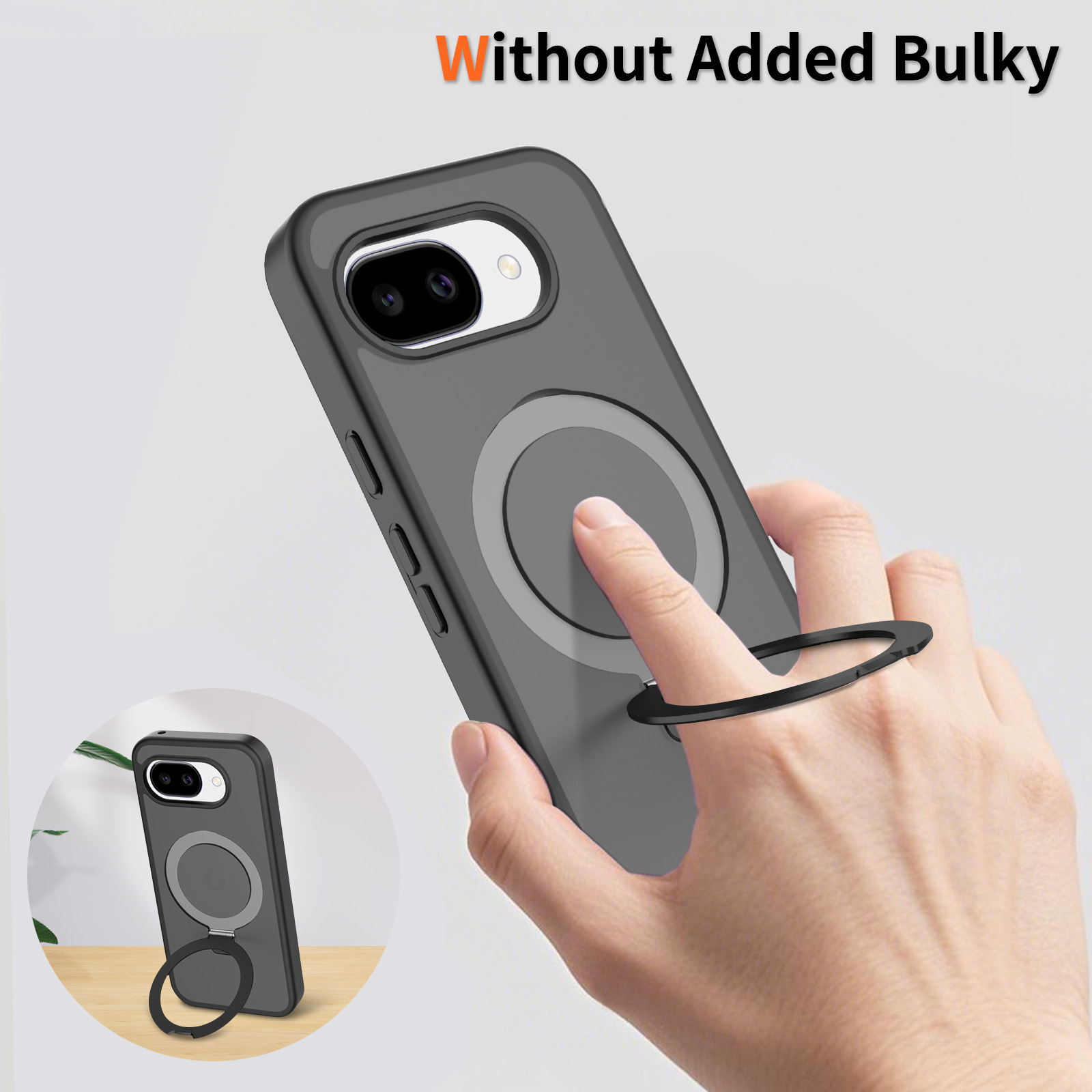 Compatible with Google 10 Pro XL phone case, MagSafe magnetic stand, Pixel 9A full-coverage drop-proof protective case.