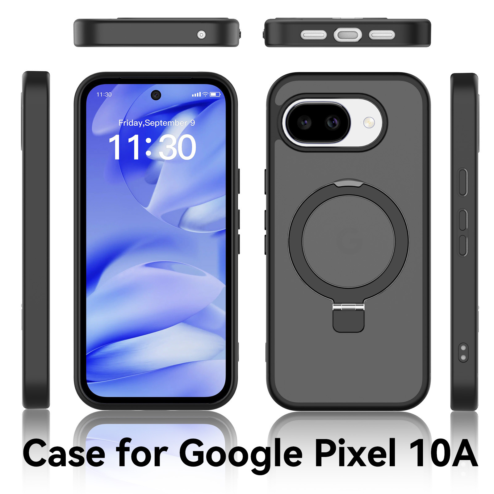 Compatible with Google 10 Pro XL phone case, MagSafe magnetic stand, Pixel 9A full-coverage drop-proof protective case.