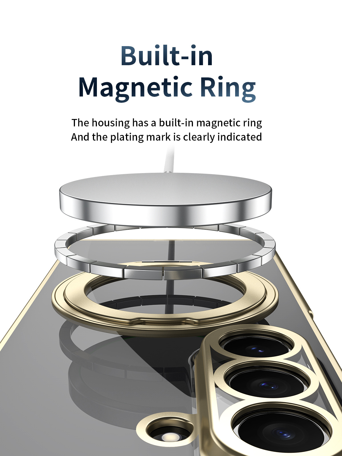 Compatible with Samsung Z Fold8/7 phone case, magnetic charging rotating stand, 6/5/4 case, electroplated transparent protective case