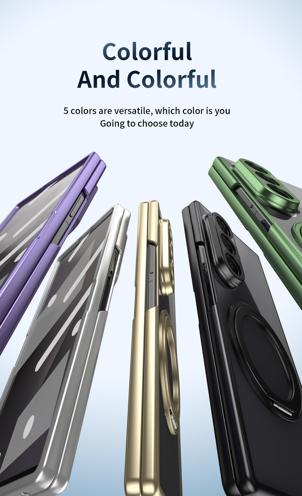Compatible with Samsung Z Fold8/7 phone case, magnetic charging rotating stand, 6/5/4 case, electroplated transparent protective case