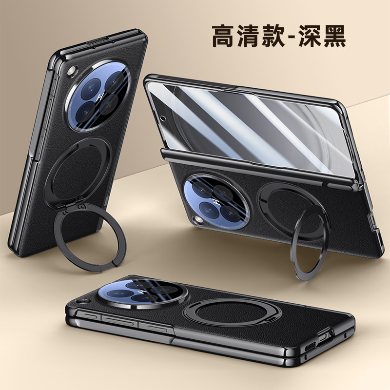 Compatible with OPPO Find N6 phone case, magnetic charging, 360° rotating stand, electroplated leather case, film, hinge, full coverage.