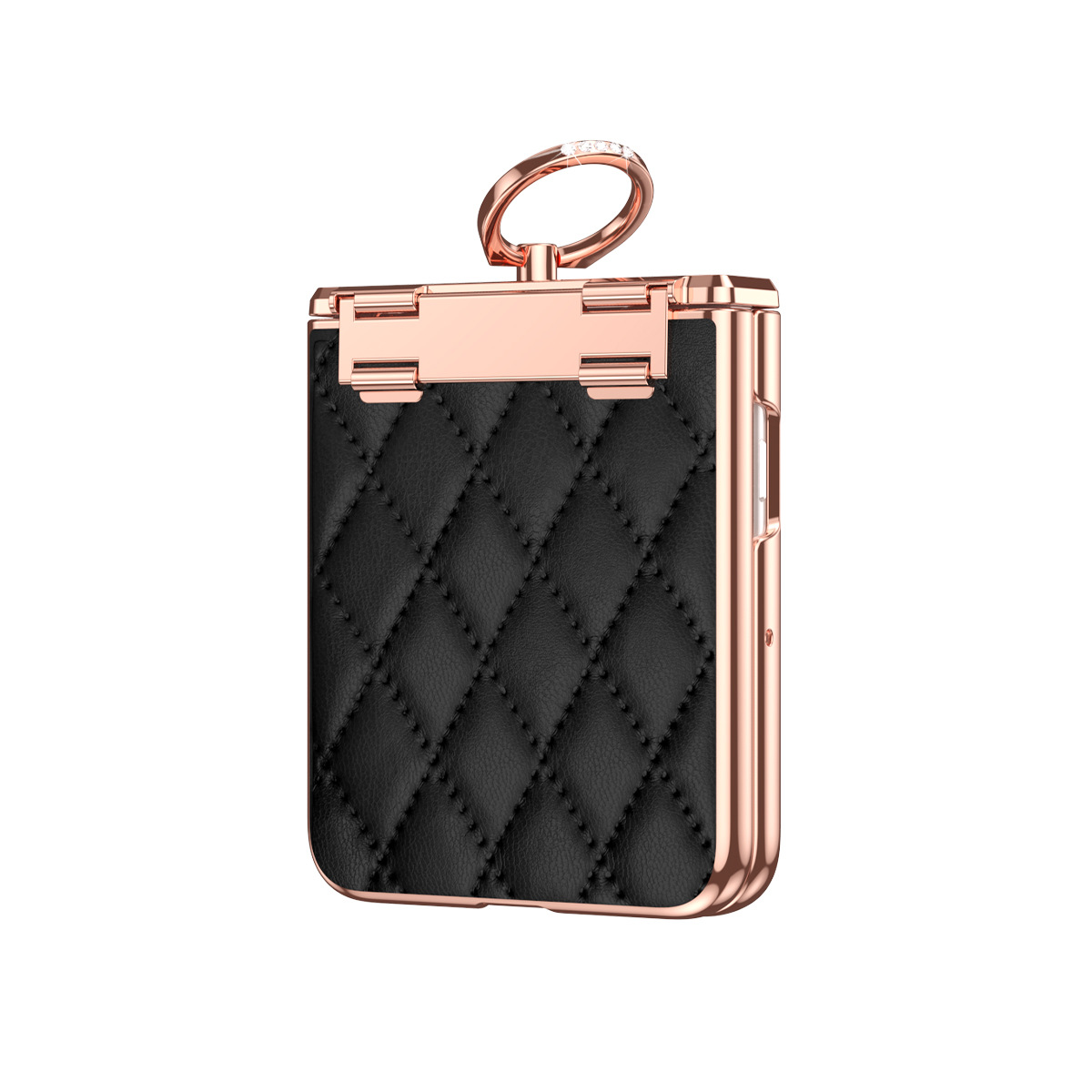 Compatible with Moto 70 Ultra phone case, Motorola 60/50U vegan leather electroplated ring case, full-coverage protection.