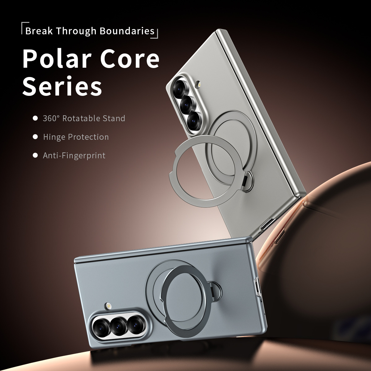 Compatible with Samsung Z Fold8/7 phone case 6/5/4, wireless charging, magnetic 360° stand, full-coverage protective case for central axis.