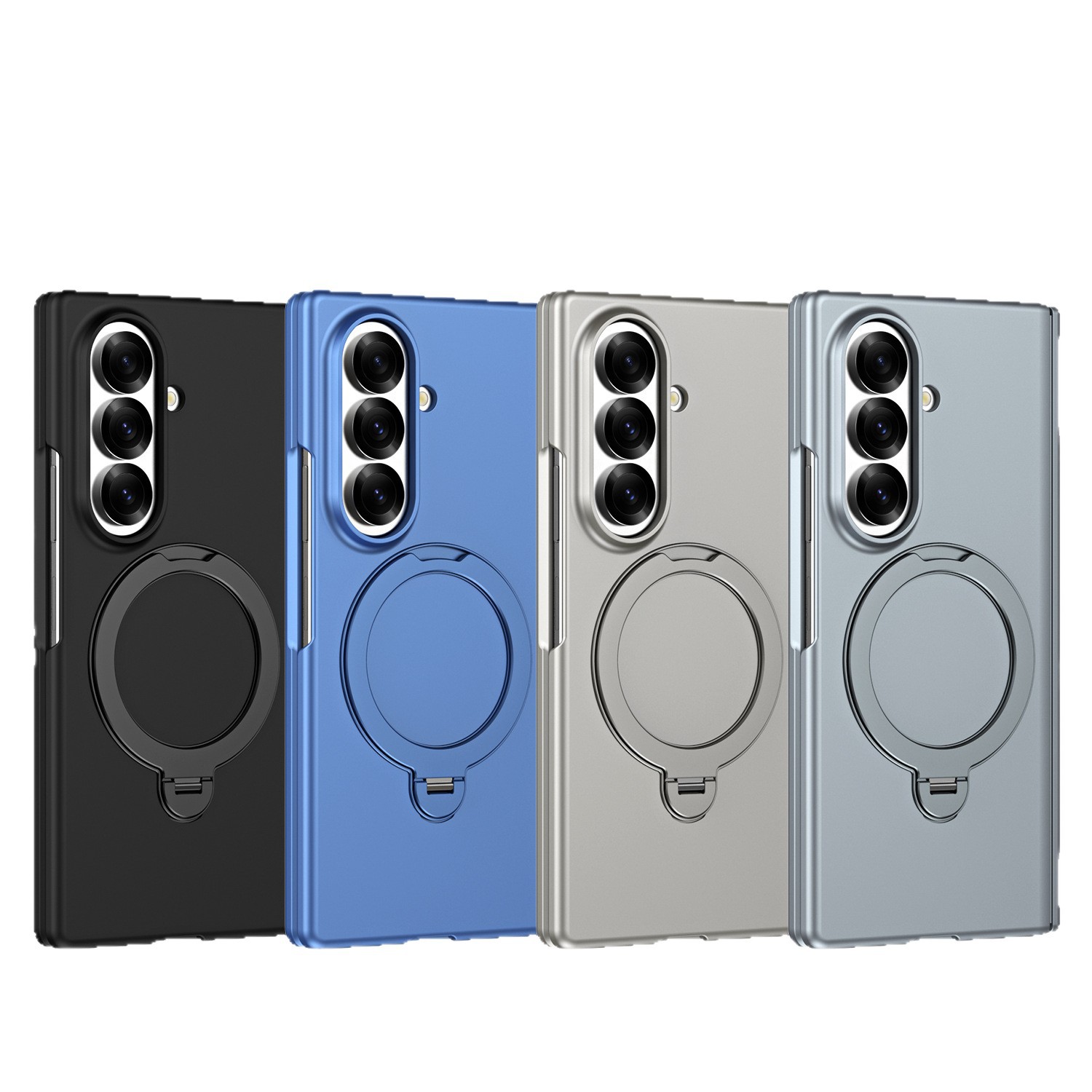 Compatible with Samsung Z Fold8/7 phone case 6/5/4, wireless charging, magnetic 360° stand, full-coverage protective case for central axis.