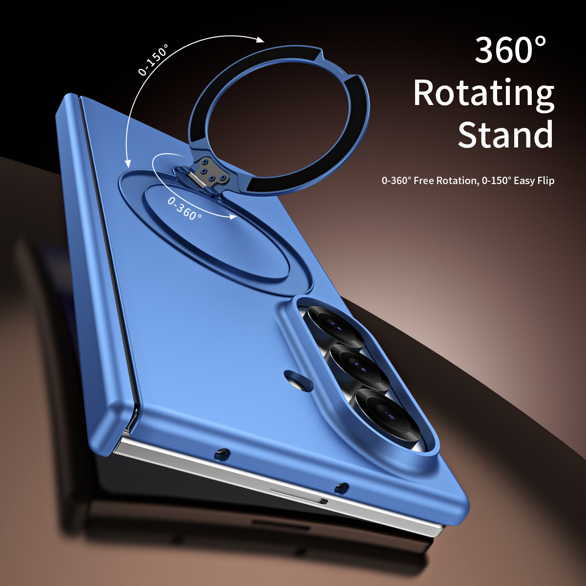 Compatible with Samsung Z Fold8/7 phone case 6/5/4, wireless charging, magnetic 360° stand, full-coverage protective case for central axis.