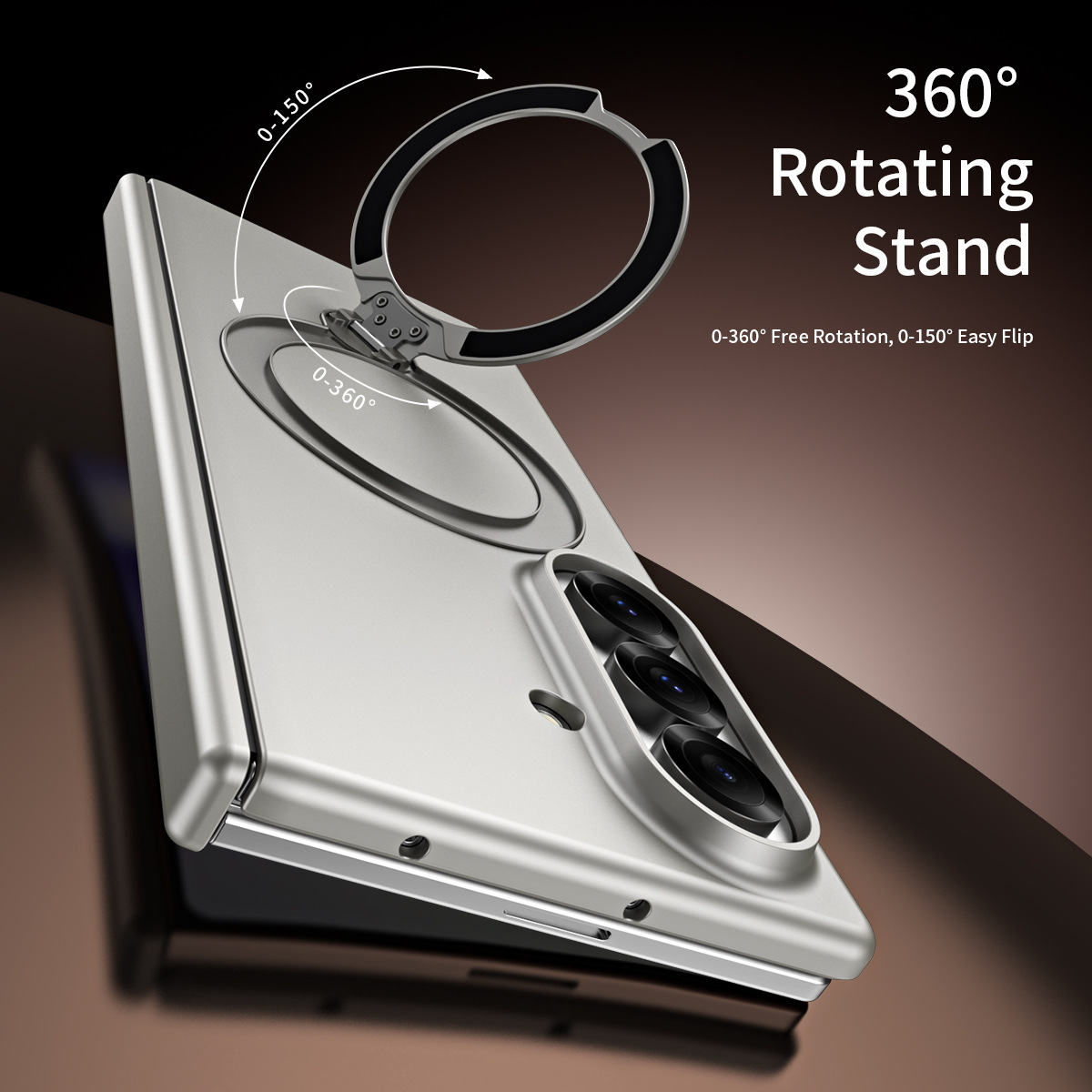 Compatible with Samsung Z Fold8/7 phone case 6/5/4, wireless charging, magnetic 360° stand, full-coverage protective case for central axis.