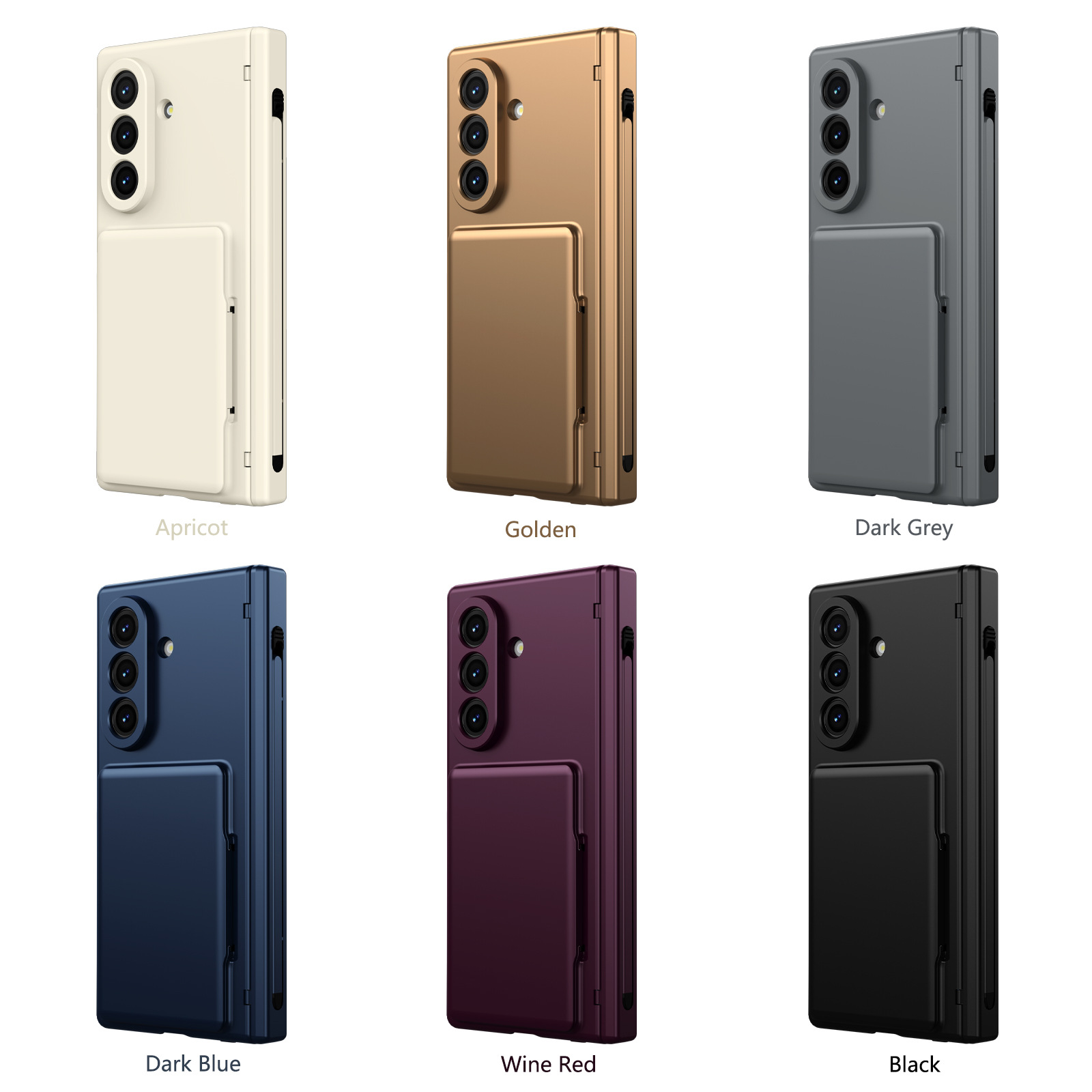 Compatible with Samsung Z Fold8U phone case 7/6/5 card holder stand pen slot hinge 4/3 case film full coverage protective case