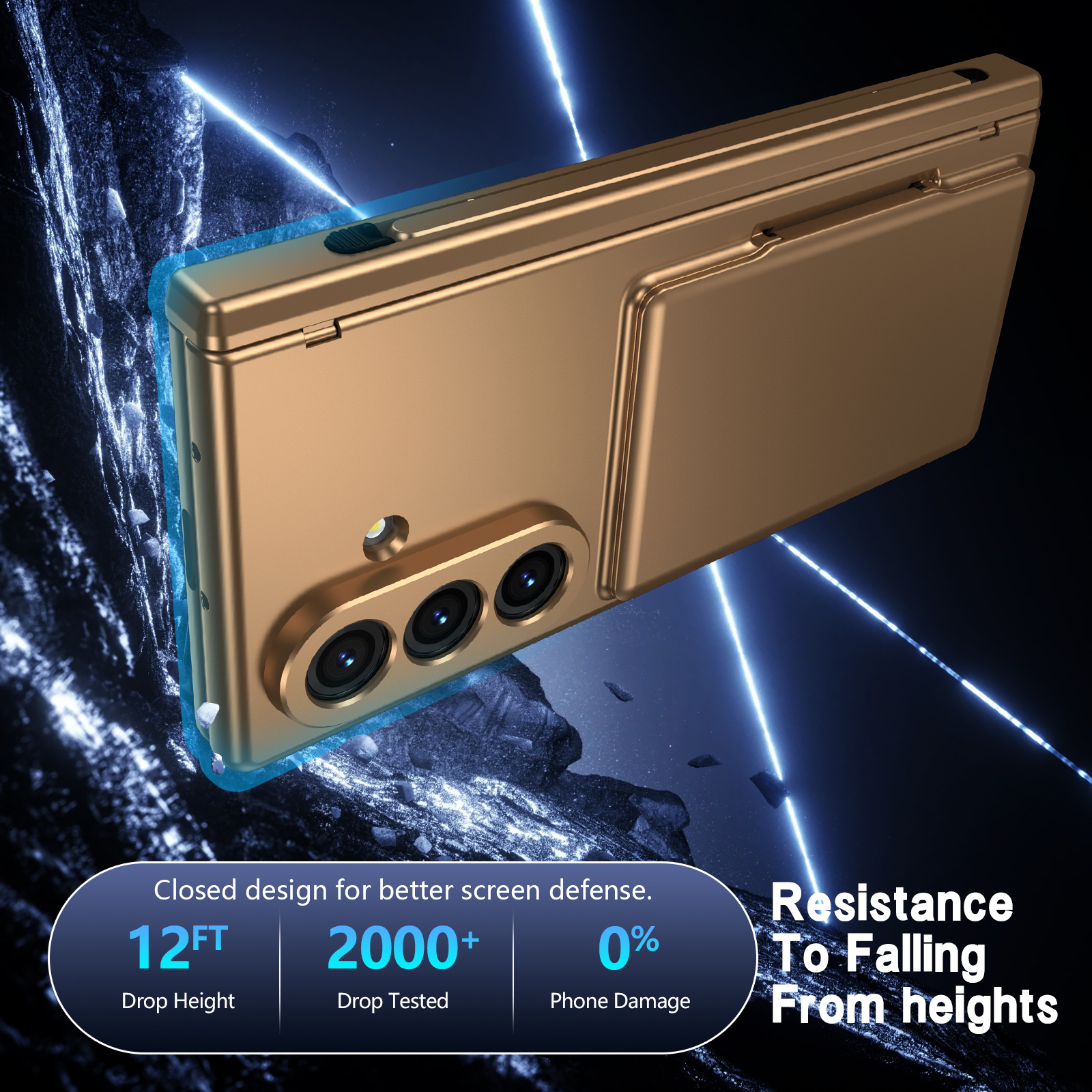Compatible with Samsung Z Fold8U phone case 7/6/5 card holder stand pen slot hinge 4/3 case film full coverage protective case
