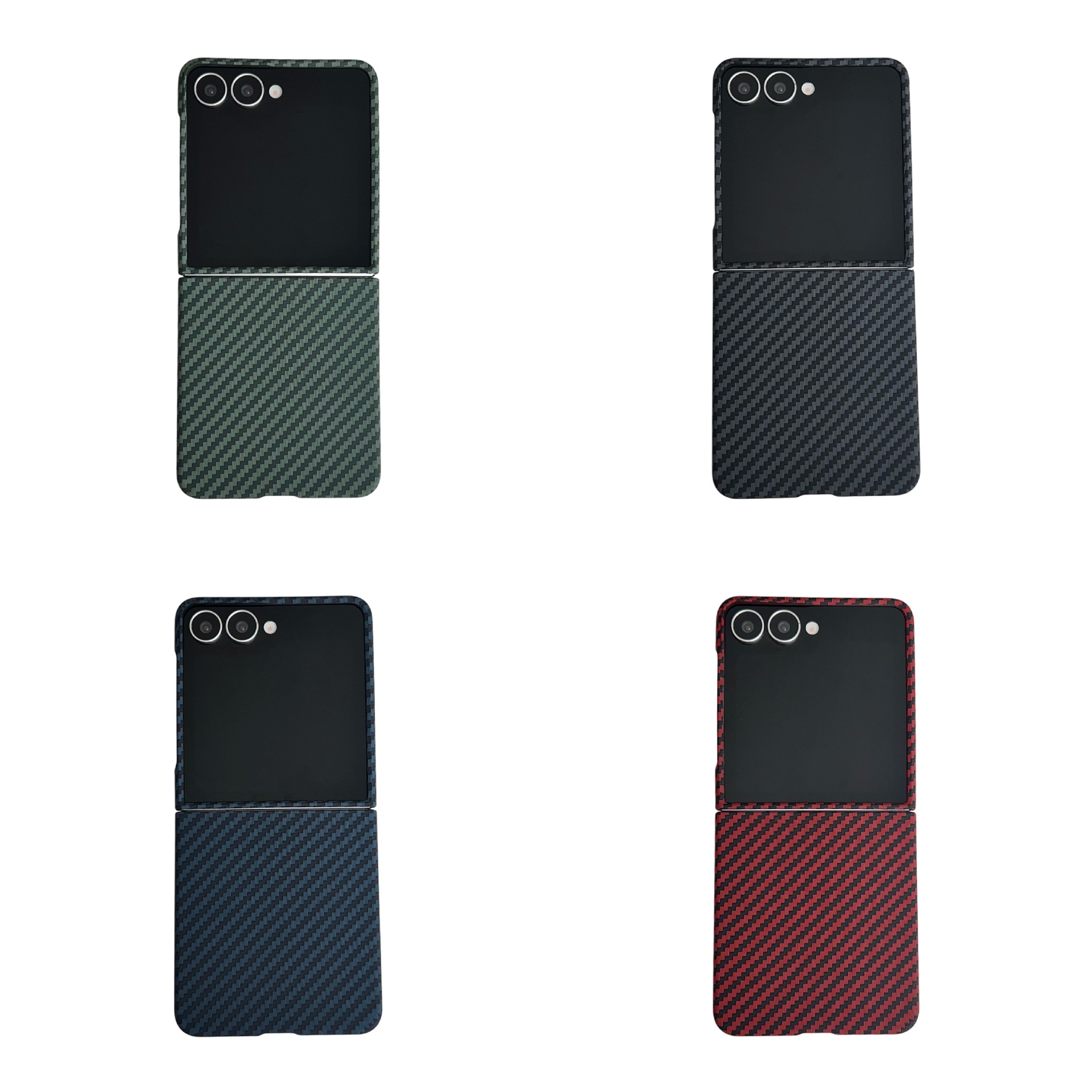 Compatible with Samsung ZFlip 8/7 phone case, built-in wireless charging, magnetic closure, 6/5 carbon fiber texture, 4/3 ultra-thin protective case