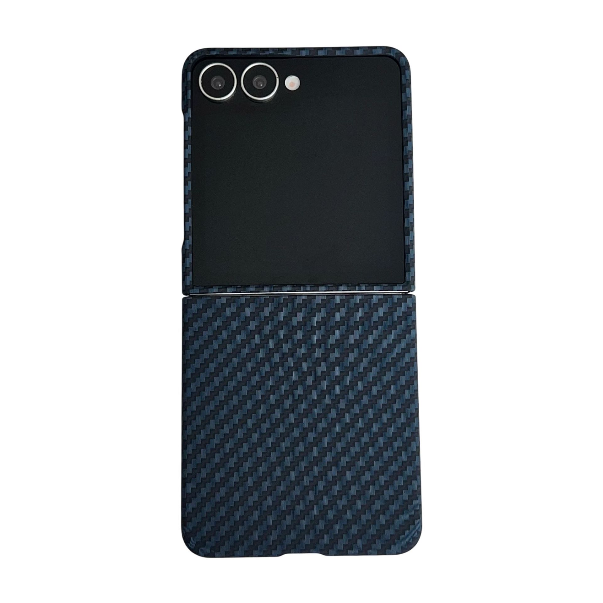 Compatible with Samsung ZFlip 8/7 phone case, built-in wireless charging, magnetic closure, 6/5 carbon fiber texture, 4/3 ultra-thin protective case