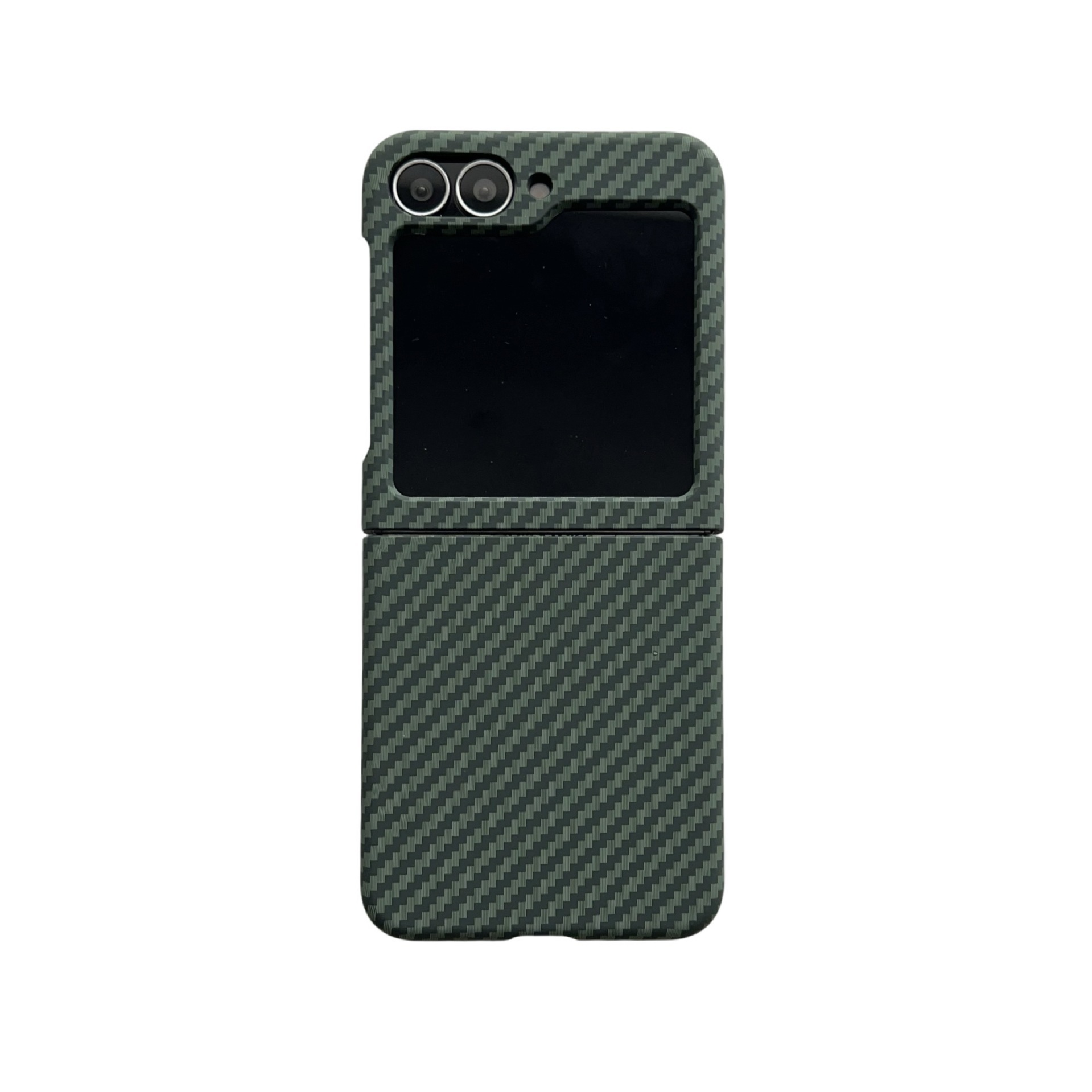 Compatible with Samsung ZFlip 8/7 phone case, built-in wireless charging, magnetic closure, 6/5 carbon fiber texture, 4/3 ultra-thin protective case