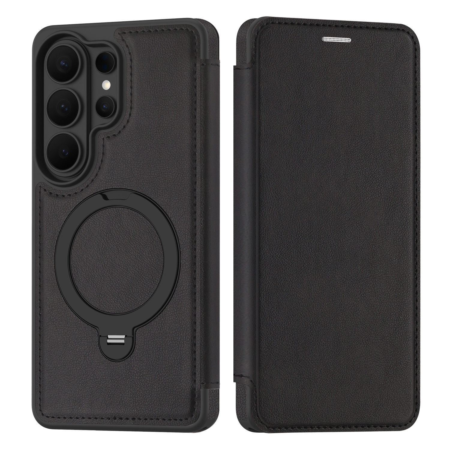 Compatible with Samsung S26 Ultra phone case A57 flip phone with SIM card slot 25P rotating stand S24 business leather case A35