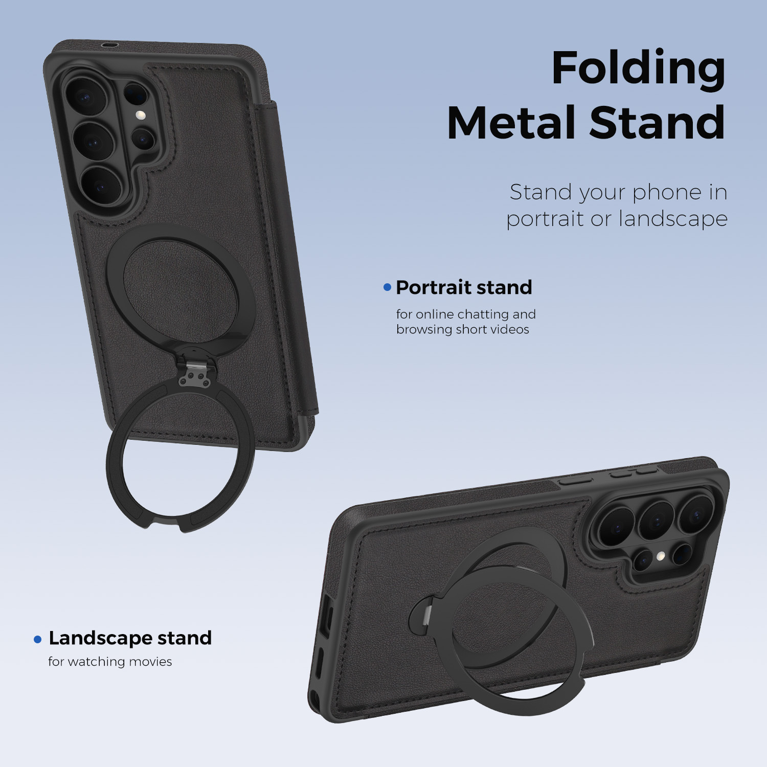 Compatible with Samsung S26 Ultra phone case A57 flip phone with SIM card slot 25P rotating stand S24 business leather case A35