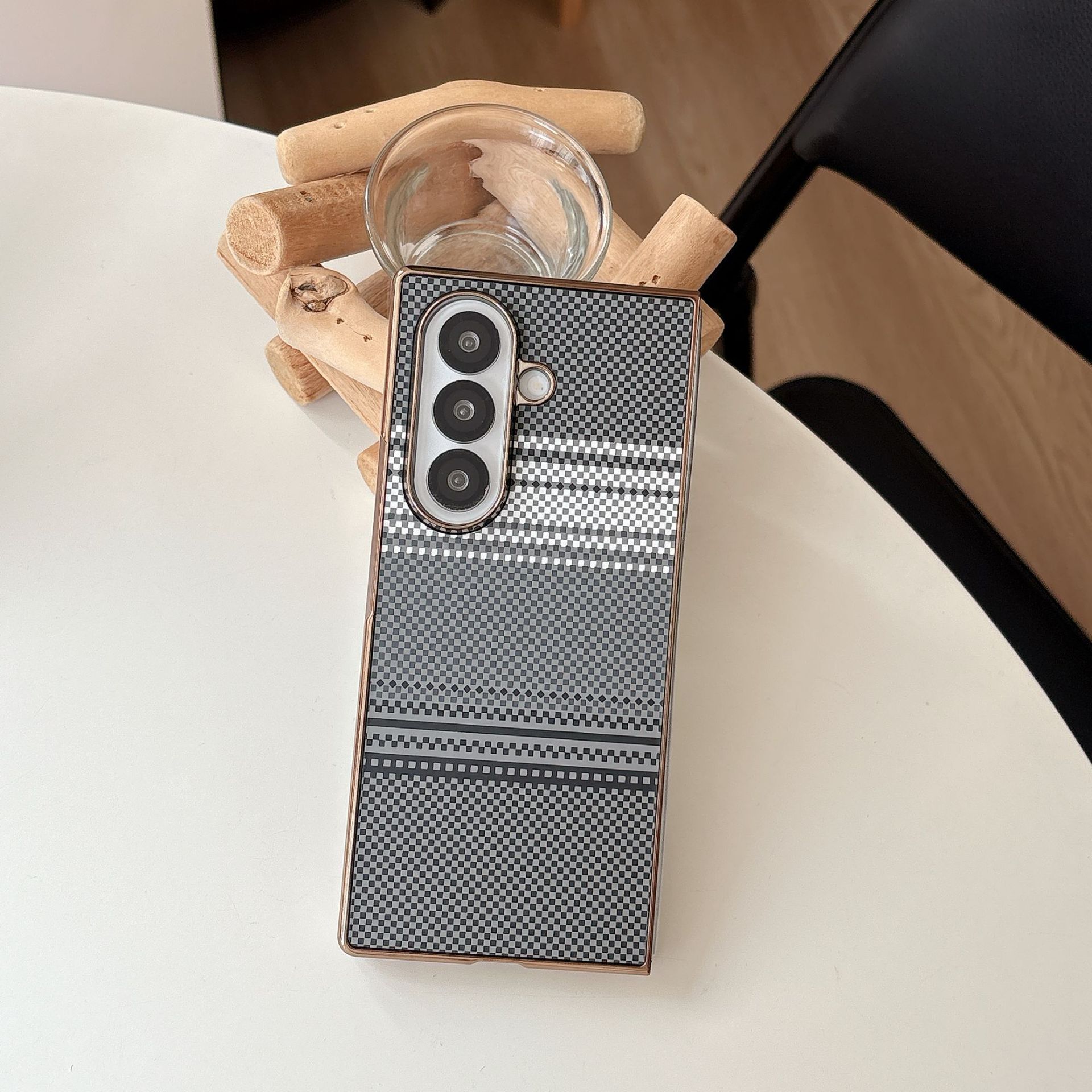 Compatible with Samsung Z Fold8 Ultra phone case 7/6 wireless charging magnetic 5/4/3 case film electroplated Kevlar texture