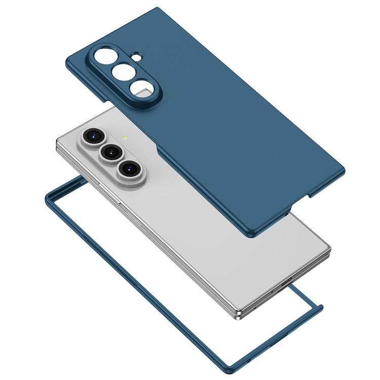 Compatible with Samsung Z Fold7/6/5 phone case, solid color, skin-feel, ultra-thin, shockproof protective case for Flip7/6/5, cross-border e-commerce.