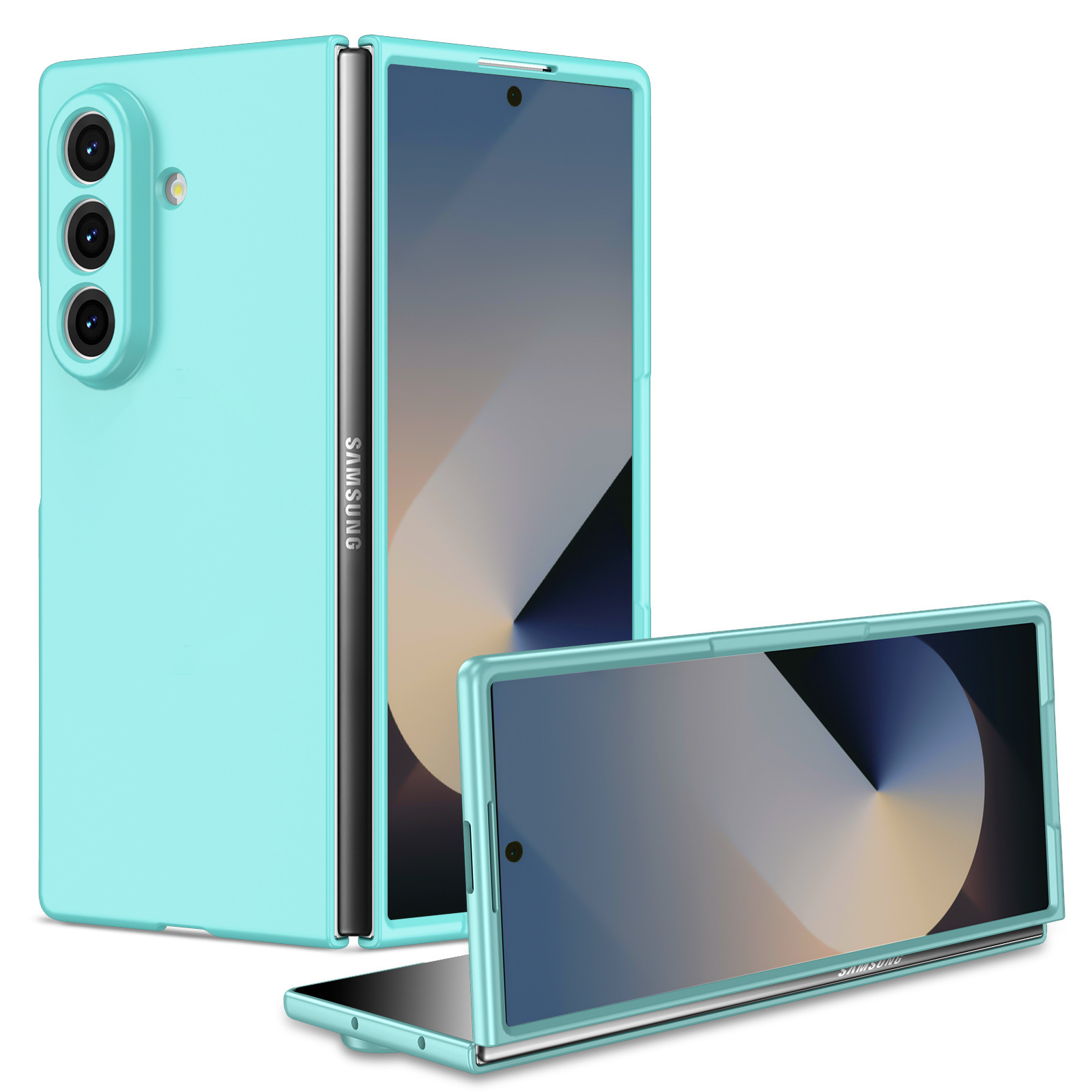 Compatible with Samsung Z Fold7/6/5 phone case, solid color, skin-feel, ultra-thin, shockproof protective case for Flip7/6/5, cross-border e-commerce.