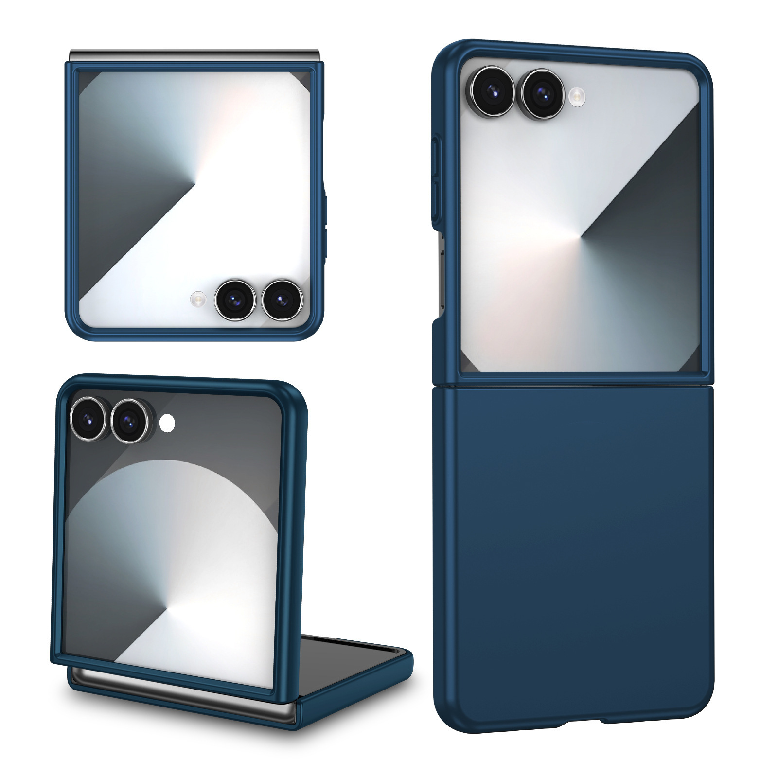 Compatible with Samsung Z Fold7/6/5 phone case, solid color, skin-feel, ultra-thin, shockproof protective case for Flip7/6/5, cross-border e-commerce.
