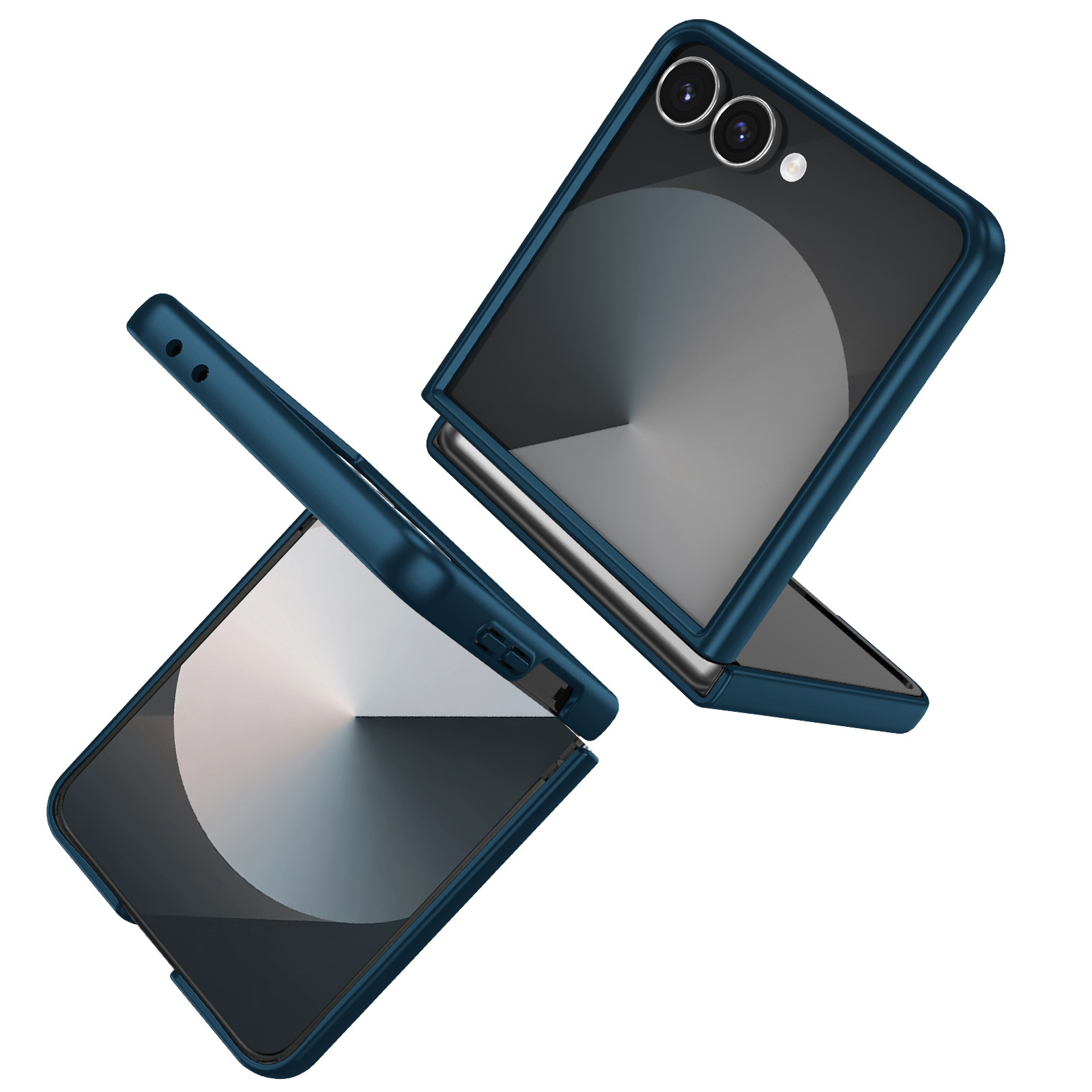 Compatible with Samsung Z Fold7/6/5 phone case, solid color, skin-feel, ultra-thin, shockproof protective case for Flip7/6/5, cross-border e-commerce.