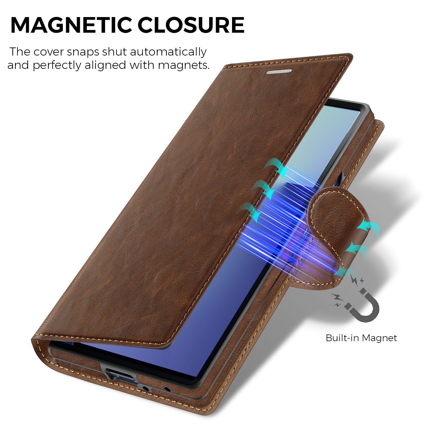 Compatible with Samsung Z Fold7/8 Ultra phone case, 6/5cm wireless charging magnetic flip case, 4/3cm SIM card slot, full-coverage leather case.