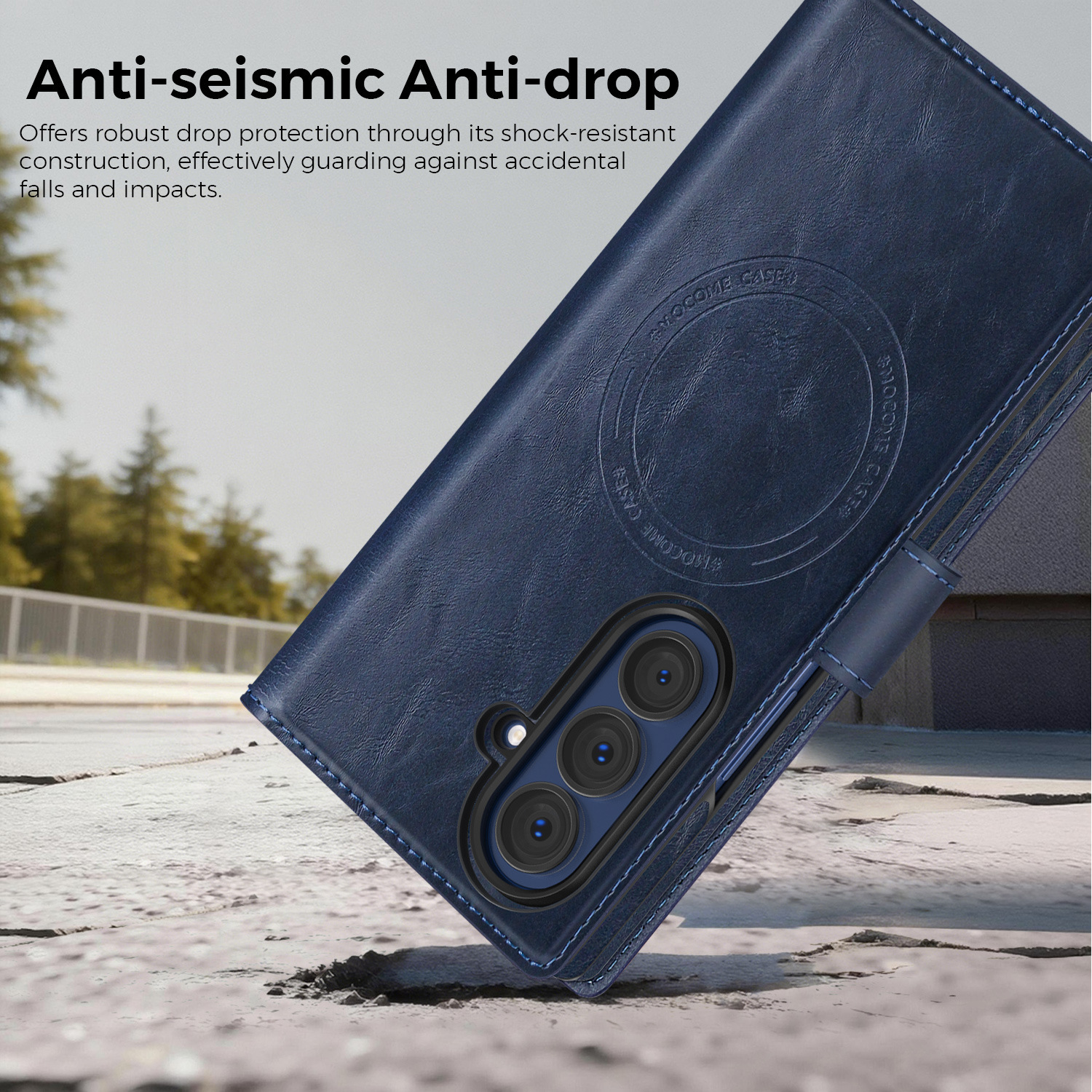 Compatible with Samsung Z Fold7/8 Ultra phone case, 6/5cm wireless charging magnetic flip case, 4/3cm SIM card slot, full-coverage leather case.