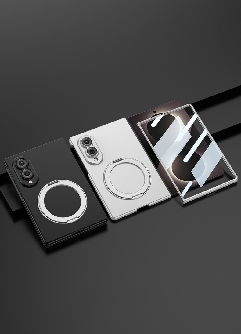 Compatible with Samsung Z Fold8 phone case, wireless charging, magnetic 360° rotating stand, wide folding protective case