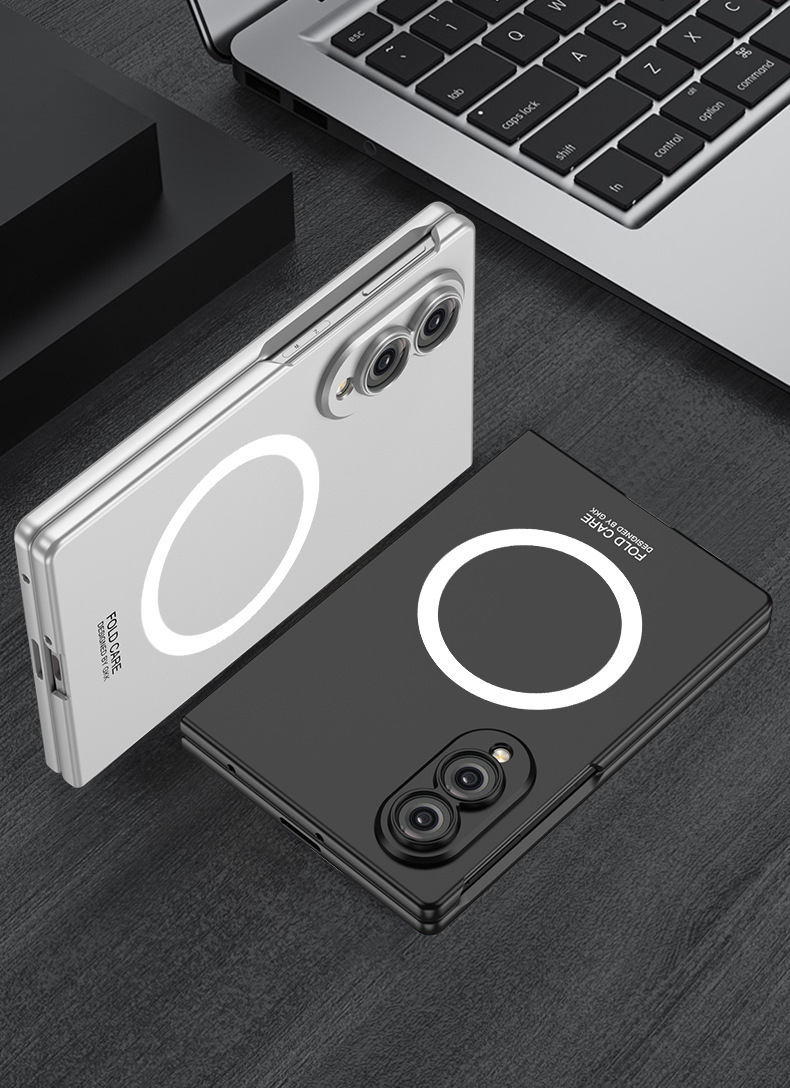 Compatible with Samsung ZFold8 phone case, wireless charging, magnetic clasp, integrated foldable screen, ultra-thin skin-feel protective case