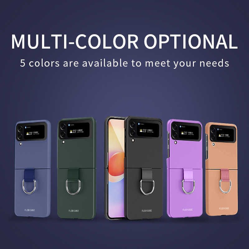 Compatible with Samsung Z Flip 8/7 phone case, 6/5mm ribbon cord ring, 4/3mm ultra-thin shockproof folding screen protective case