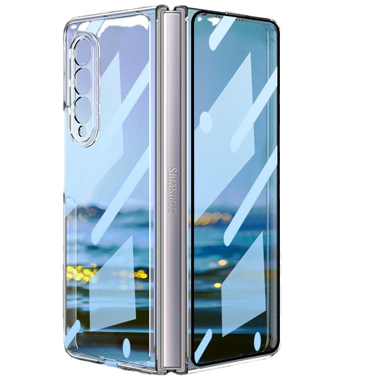 Samsung Z Fold 3 Phone Case, Electroplated Phantom Shell Film, Integrated Folding W22 Full Coverage Drop Protection Case